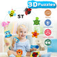 Aiziyuo Animal Wooden Puzzles, Montessori Toys For Toddlers 1-3, 8 Pack Baby Puzzle For Kids1 2 3+ Years Old, Preschoool Learnin