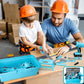LOYO Kids Tool Set - 50 PCS Pretend Play Kids Toy Tool Box with Kids Construction Vest and Electronic Toy Drill Set for Toddlers