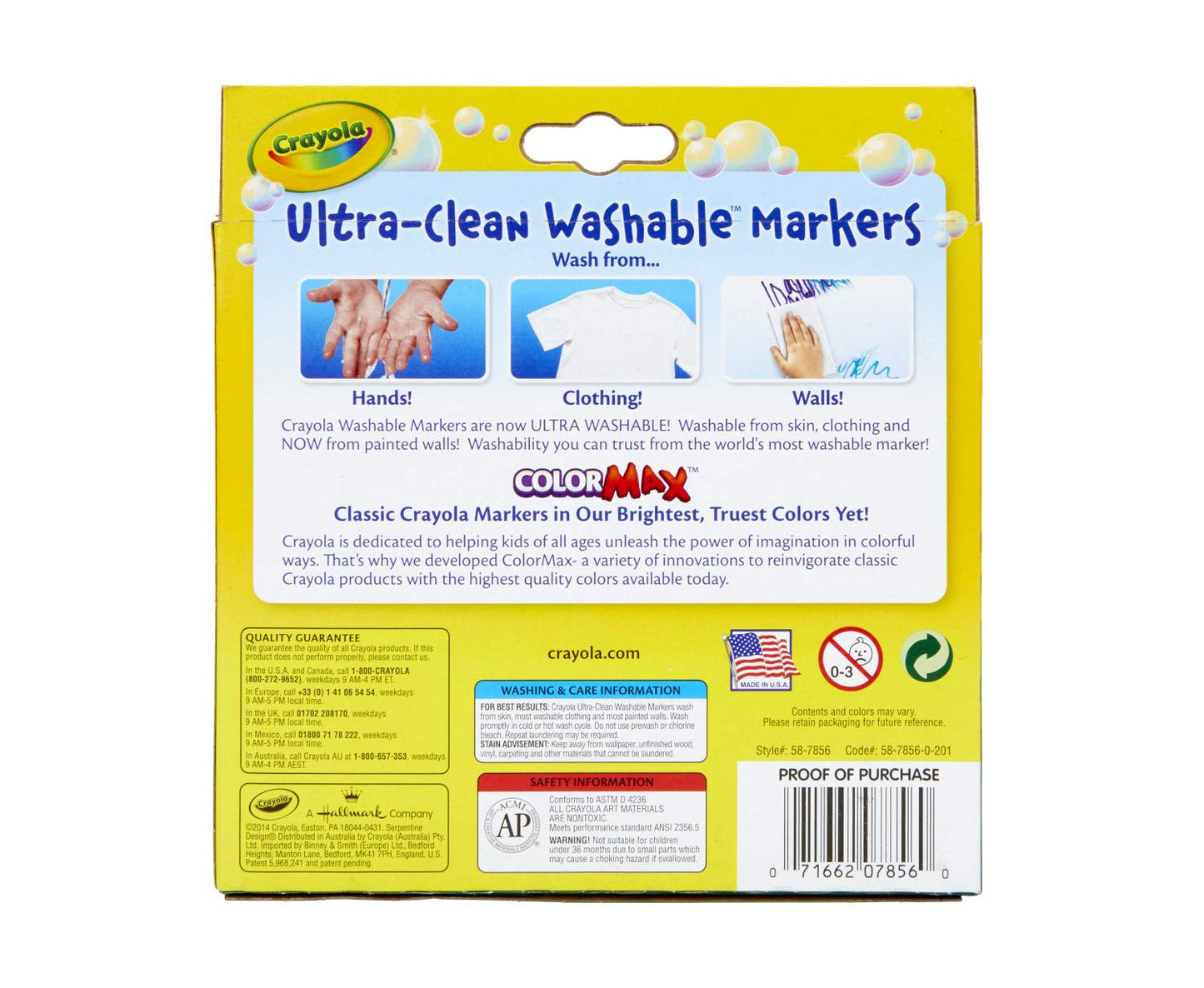 Crayola Ultra Clean Washable Markers, Tropical, 10 Count, Multi Color, Ideal Gift for Kids, Model 58-7856