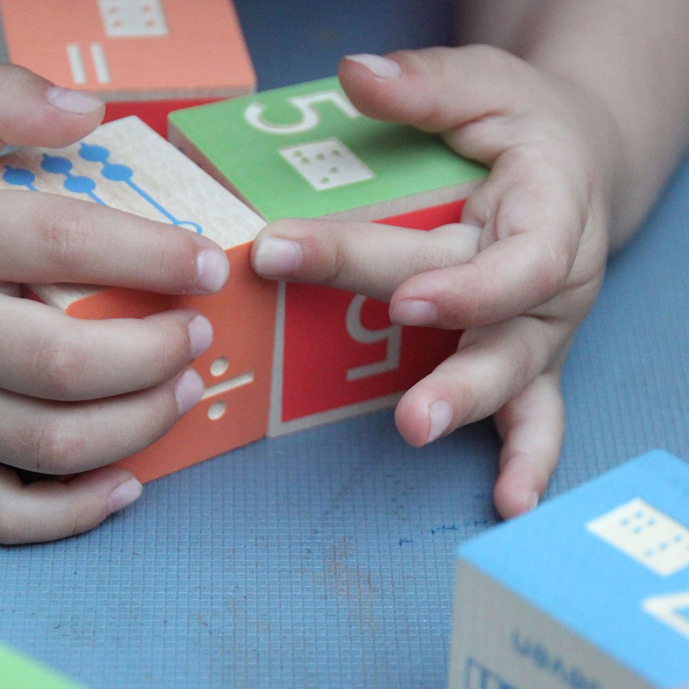 Uncle Goose Braille Math Blocks - Made In The Usa