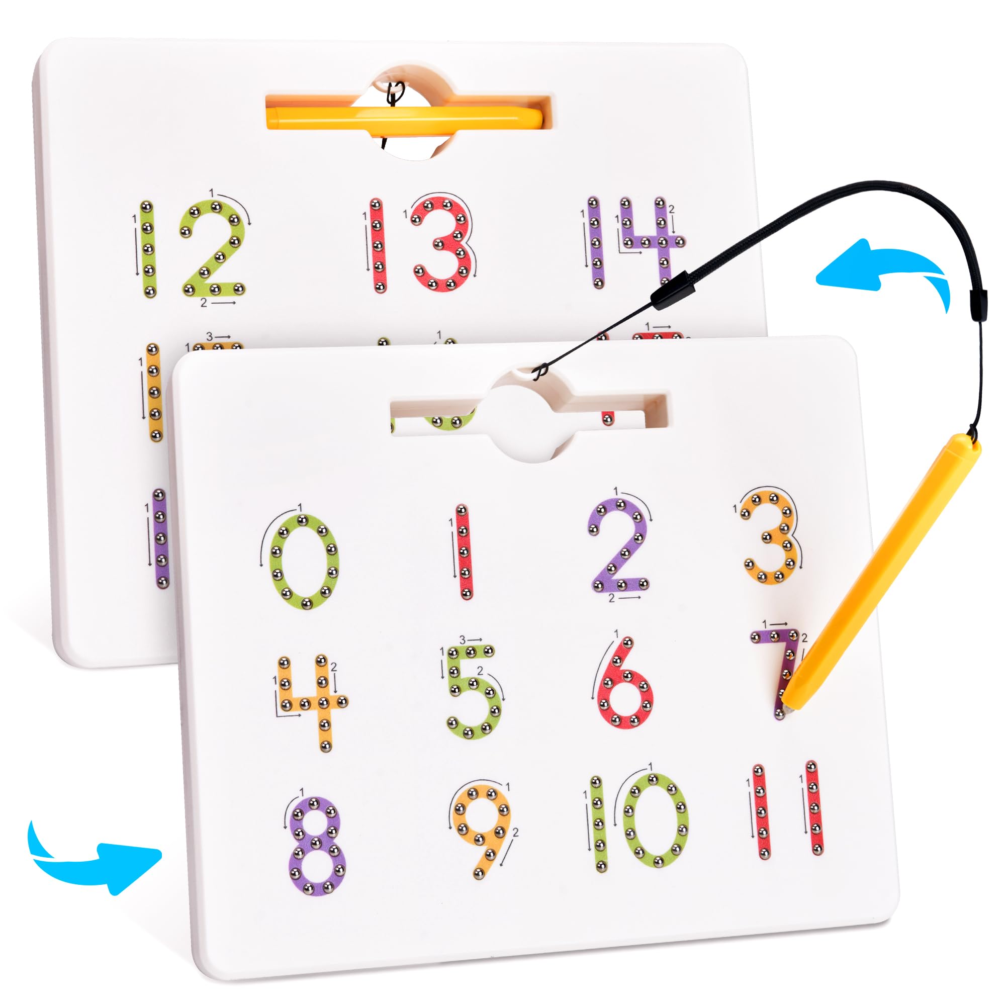 GAMENOTE Magnetic Number Tracing Board, Multicolor, 9.44x7 – Toytooth