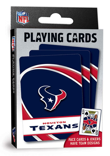 Masterpieces Officially Licensed Nfl Houston Texans Playing Cards - 54 Card Deck For Adults