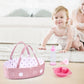Enjoyin 8 Pcs Baby Doll Accessories Set Includes Feeding Bottle, Pacifier, Blanket, Pillow, Tablewares And Bassinet Carrier For 9'' To 12'' Dolls