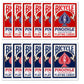 Bicycle Deluxe 1 Dozen Pinochle Poker Playing Cards - 6 Blue & 6 Red Decks! (Standard)