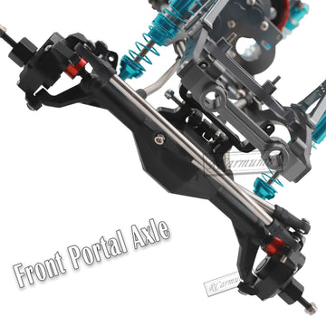 Rcarmumb RC Front Rear Portal Axle Upgrades Part for 1/10 Crawler Axial SCX10 90046/90047,Aluminum Alloy Front Rear Portal Axle
