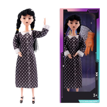Ttsuimiless 11.5 Inch Girls Dolls, Toys Long Sleeve Dots Black Hair & Black Shoe, Birthday For Girls Fans Kids