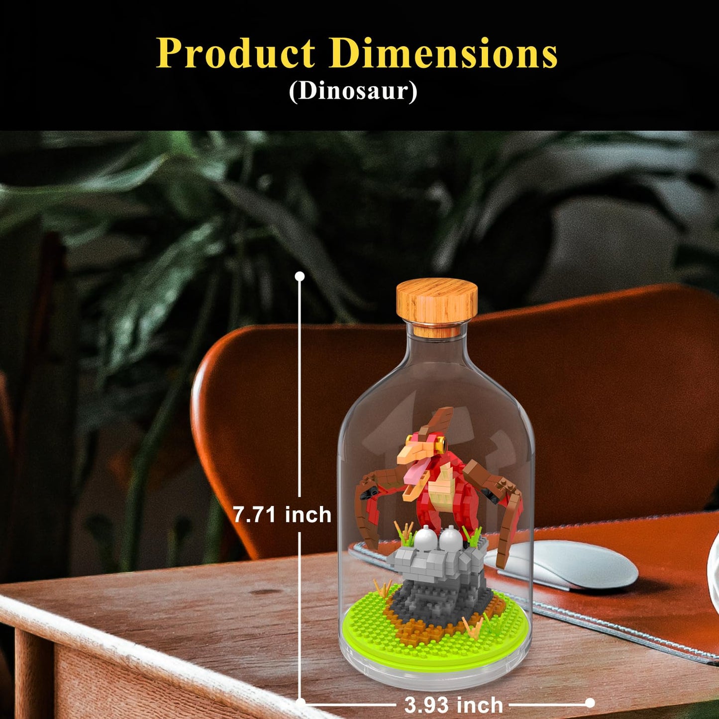 OLTLYUNH Creative Dinosaur Toy Building Set mature-themed Mini Animal Friend Set Party Favors Gift for Kids Office Home Decor Dinosaur Building Block Kits New Year Easter Birthday Gift for Boys Girls