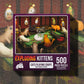 Exploding Kittens Cats Playing Craps Jigsaw Puzzle - 500 Pieces, Multi-Color Cardboard Puzzle for Adults, Teens, and Kids