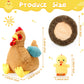 Skylety Chicken Stuffed Animal Plush Toy - Egg Laying Hen with Zippered Belly, 9.84" Size, Pack of 6, Perfect for Easter Party Supplies