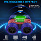 Remote Control Car for Boys, RC Cars for Kids with Colorful LED Lights, 2.4Ghz Double Sided 360 Flips 4WD Stunt Car, Rechargeabl