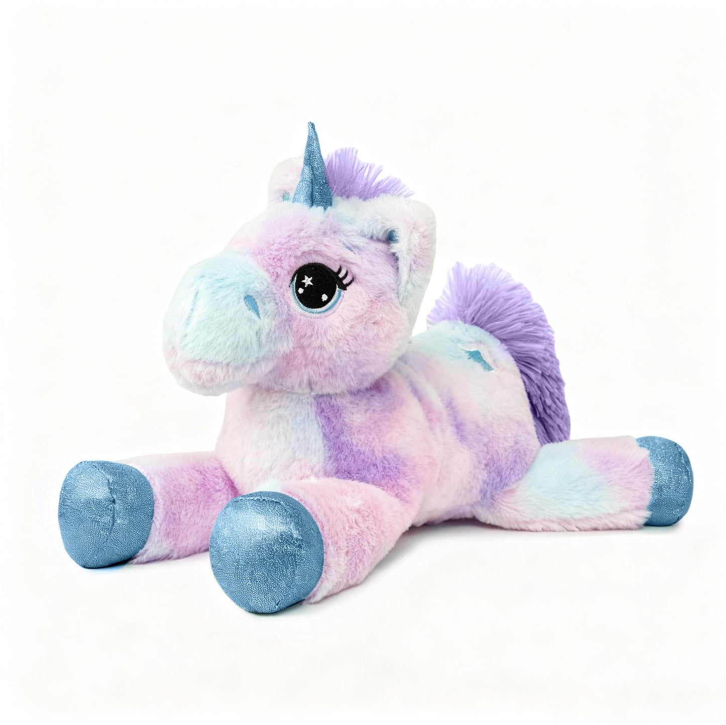 LELELONG Small Stuffed Unicorn Animal Purple Rainbow Plush Little Fluffy Gifts for Kids Girls Boys Girlfriend for Birthday Chris