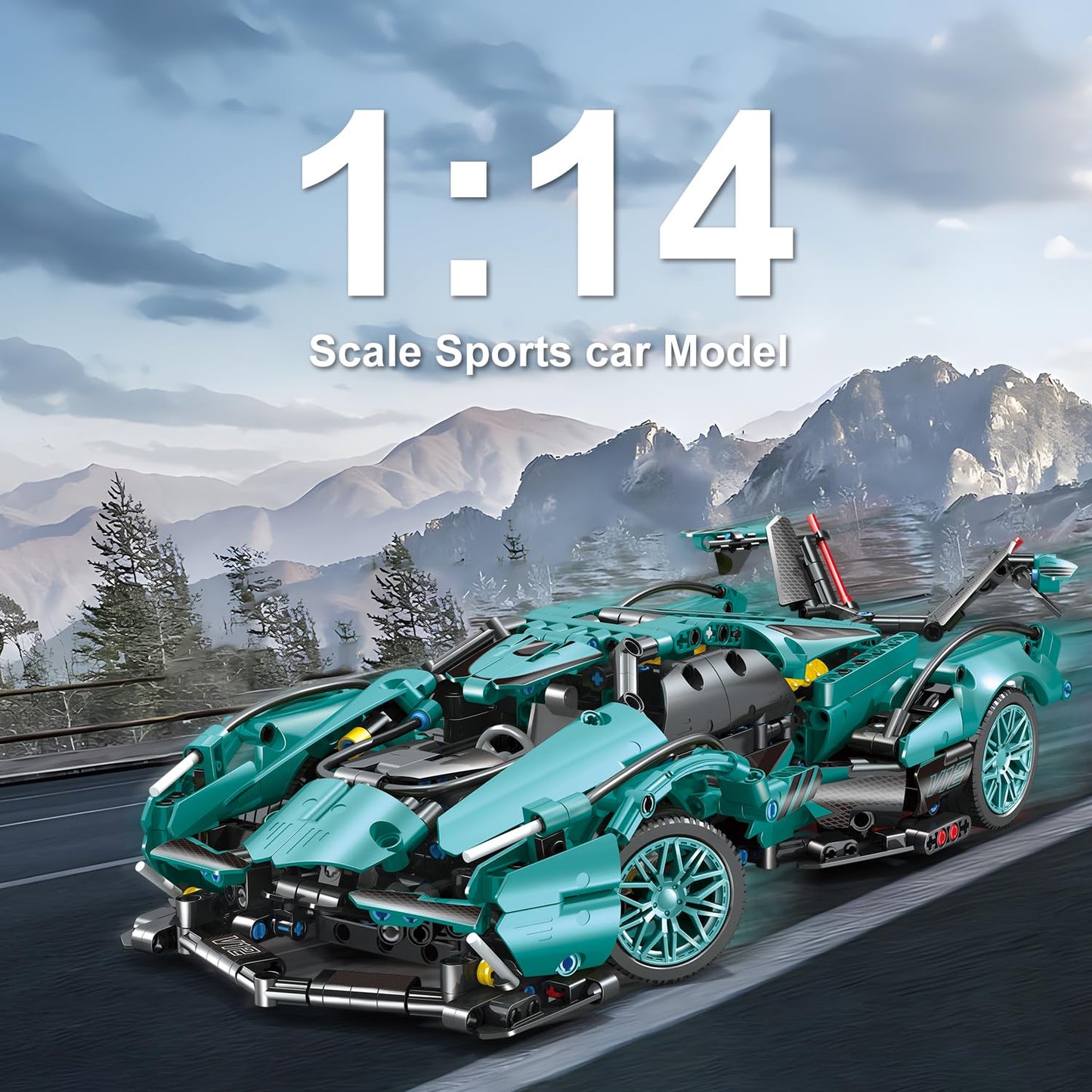 WINGIFT 999 Piece Sports Car Building Blocks Set, 1:14 Scale, ABS Model for Ages 6-12, STEM Educational Toy for Boys and Girls
