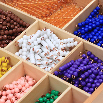 Montessori Bead Decanomial Box Montessori Math Beads Toys Materials For Toddlers Kids