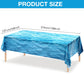 Irenare Ocean Waves Plastic Tablecloth Ocean Table Cover Water Print Table Cover Sea Tablecloth Blue For Beach Pool Birthday Party Decoration Shower Supplies(4 Pieces,54 X 108 Inch)