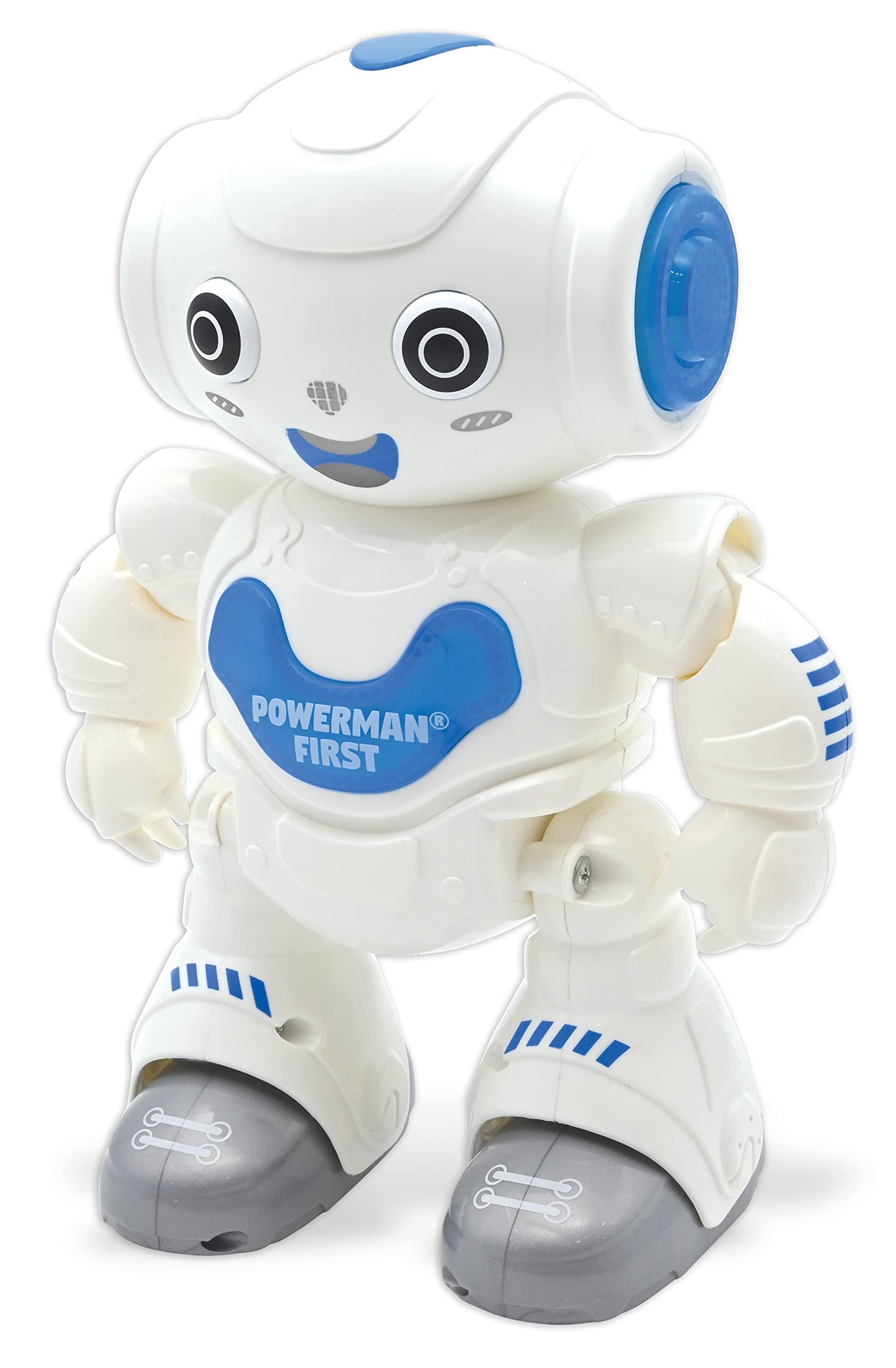 Lexibook Rob16 Powerman, First Smart Interactive Learning Robot Toy For Kids Dancing Plays Music Boy Girl, White/Blue