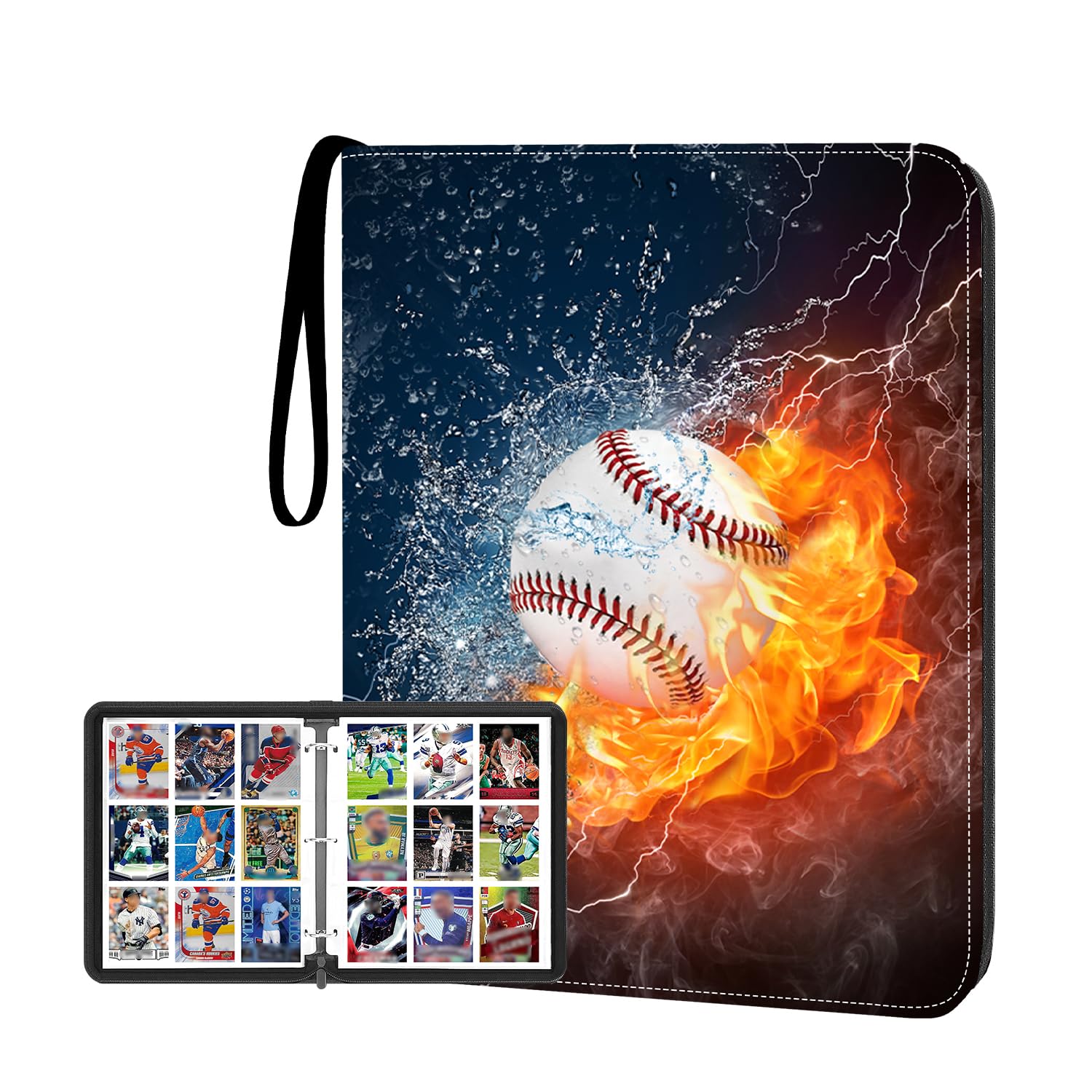 HESPLUS 9-Pocket Baseball Card Binder - Holds 900 Cards with 50 Removable Sleeves | Sports & Trading Card Album for Collectibles
