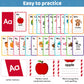 Besarme 26 Pcs Alphabet Flash Card 1-3 Abc Learning & Sight Words Flash Cards For Toddlers And Preschoolers Homeschool & Classro