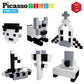 PicassoTiles 1” Magnetic Puzzle Cube Set - 101 pcs Black & White Building Blocks for STEM Learning & Sensory Play, Ages 3+