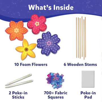 Skillmatics Poke-In Art - Flower Bouquet, Easter Basket Stuffers, Mess-Free Fun For Kids, Diy Craft Kits, Creative Activity, Gifts For Girls & Boys Ages 4, 5, 6, 7, 8, 9