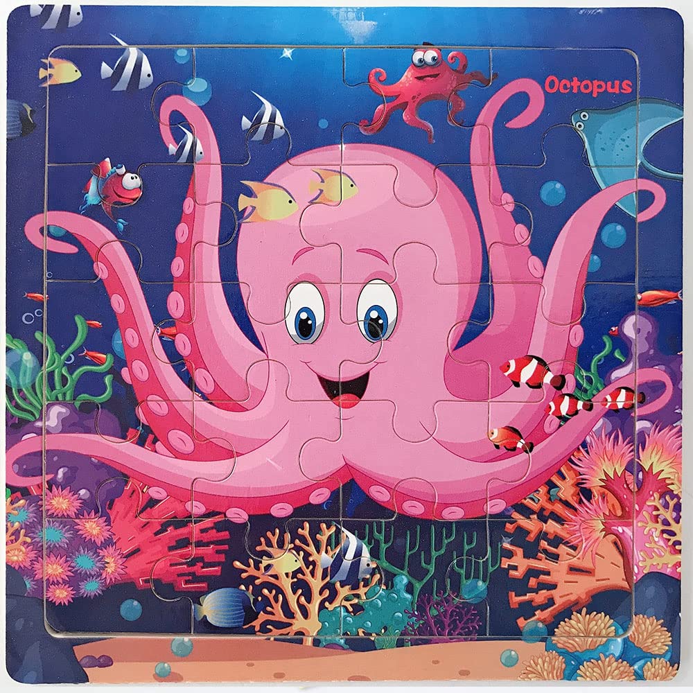Puzzles For Kids Ages 3-5 Year Old 20 Piece Colorful Wooden Puzzles Set Of 6 Vibrant Theme Brain Development Learning Toys Set For Boys And Girls (6 Puzzles)