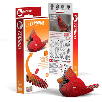 Eugy Cardinal 3D Puzzle, 27 Piece Eco-Friendly Educational Toy Puzzles For Boys, Girls & Kids Ages 6+
