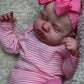 Pinky Reborn Baby Dolls Girl 20 Inch Soft Weighted Body Realistic Newborn Baby Dolls With Pink Clothes And Headwear Cute Lifelike Handmade Silicone Sleeping Doll