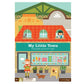 Petit Collage Sticker Activity Book, My Little Town - Giant Fold Out Sticker Book for Kids, Includes Over 100 Reusable Stickers 