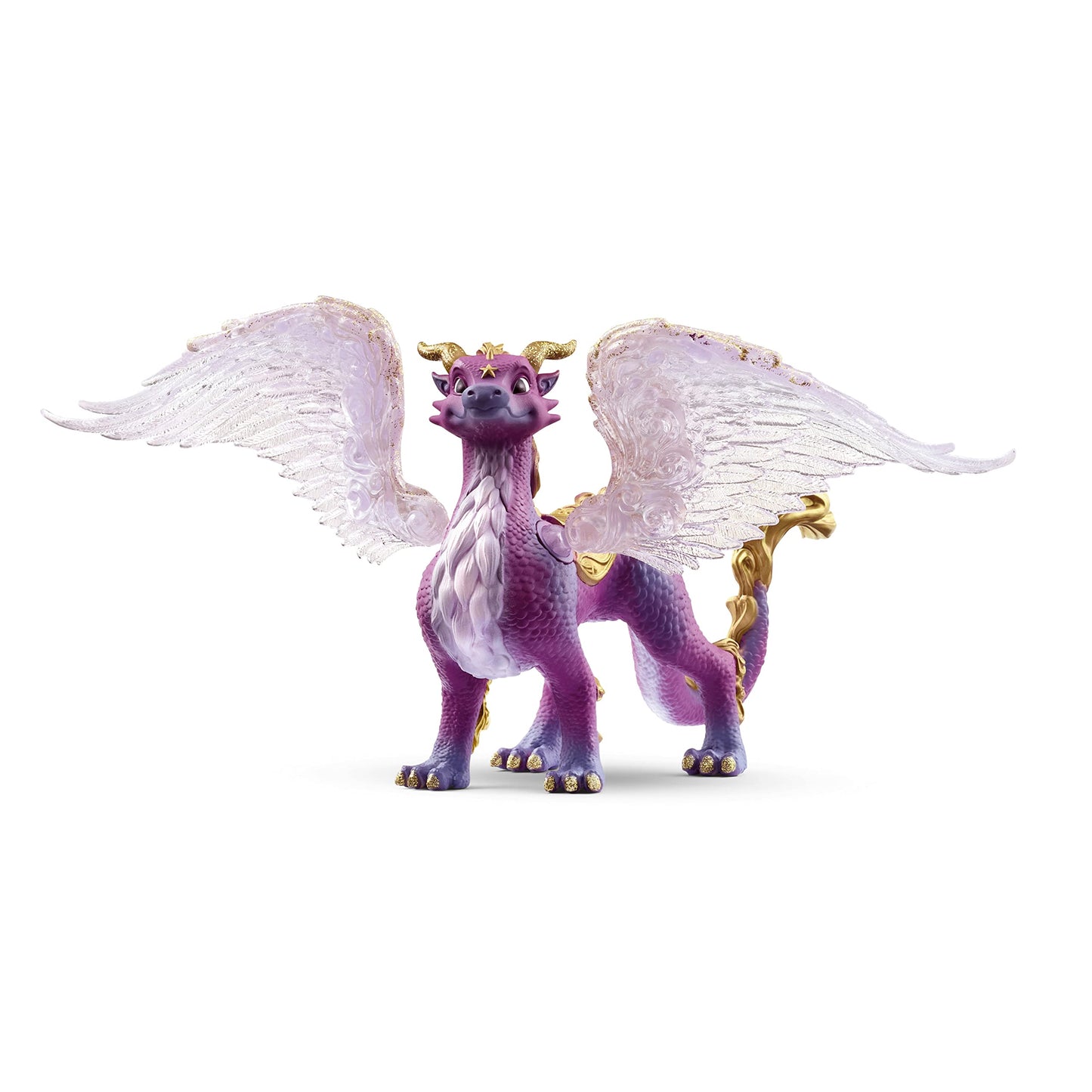 Schleich Bayala - 7 Nightsky Dragon Figurine Toy with Moveable Wings - Cute Fantasy Fairy Animal Figure for Girls and Boys - Purple Wyvern Mythical Creature for Imaginative Play - Kids Age 5+ | 70762