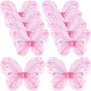 Chivao 10 Pieces Fairy Wings Butterfly Wings Wedding Decoration Costume Birthday Christmas Party Favors For Boys Girls(Pink)