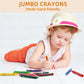Lebze Toddler Crayons - Non-Toxic Jumbo Crayons, 24 Colors, Easy to Hold, Safe for Kids Ages 2-4, Model BT7.8.palm.