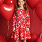 Cosland Valentines Dress For Girls Kids Heart Dresses, Heart, X-Small