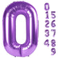 Number 0 Balloons 40 Inch Jumbo Foil Mylar Purple Number Balloons For 10 20 30 40 50 60 70 80 90 100 Numbers Balloon Office Birt