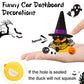 Wonuu Halloween Rubber Duck Witch Duck Car Decorations Halloween Accessories Witch Hat Pumpkin Skull And Cloak, Orange&Long Black Skirt