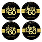 Sumerk 48 Pcs Cheers To 60 Stickers Large Bottle Stickers 60Th Birthday Stickers Card Seals 2 Inches Round Happy Birthday Party