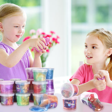 Kids Party Favors Galaxy Slime Kit, 30 Pack Bulk Rich Colorful Putty Toy, Stress And Anxiety Relief Sludge, Christmas Stocking S