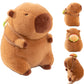 Soft Capybara Stuffed Animals Capybara Plush Toys Plushies with Hamburger Backpack Cuddly Rodents Doll Gift for Kids and Lovers