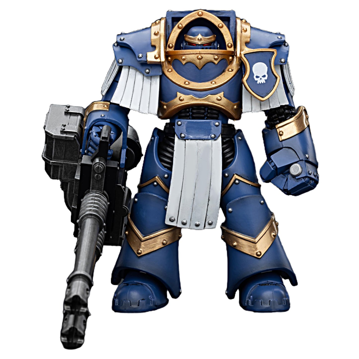 JOYTOY Warhammer 40K 1/18 Action Figures Ultramarines Cataphractii Terminator Squad Terminator with Reaper Autocannon Collectible Model