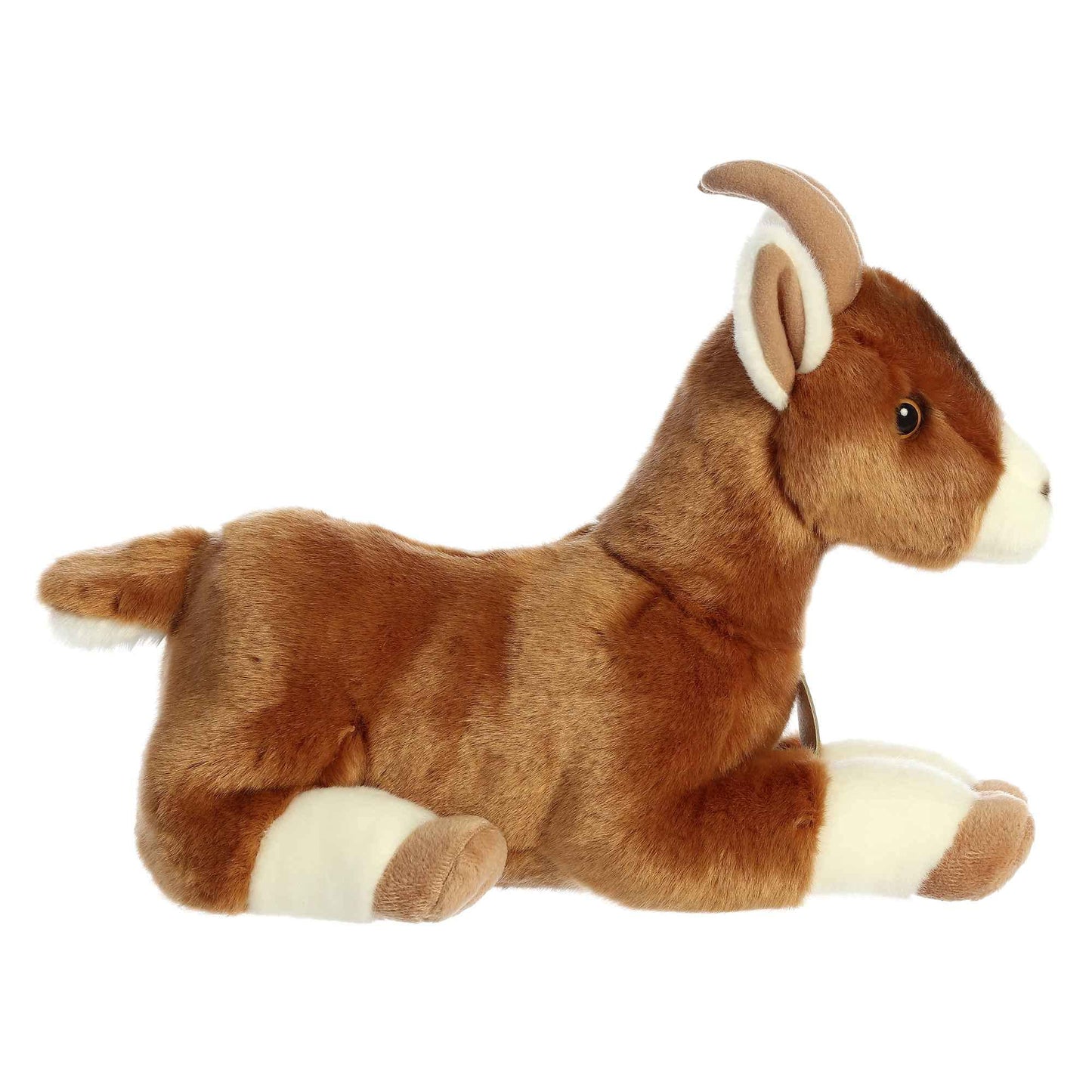 Aurora Realistic Miyoni Goat Stuffed Animal - Lifelike Detail - Cherished Companionship - Brown 14 Inches