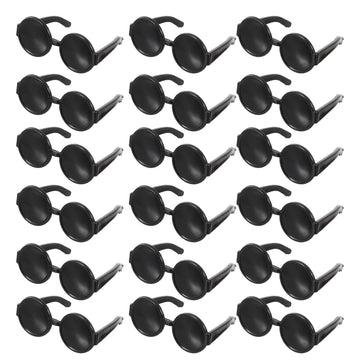 TOYANDONA Mini Sunglasses for Dolls, Black Miniature Sunglasses Bulk Plastic Dressing Glasses Costume Accessories