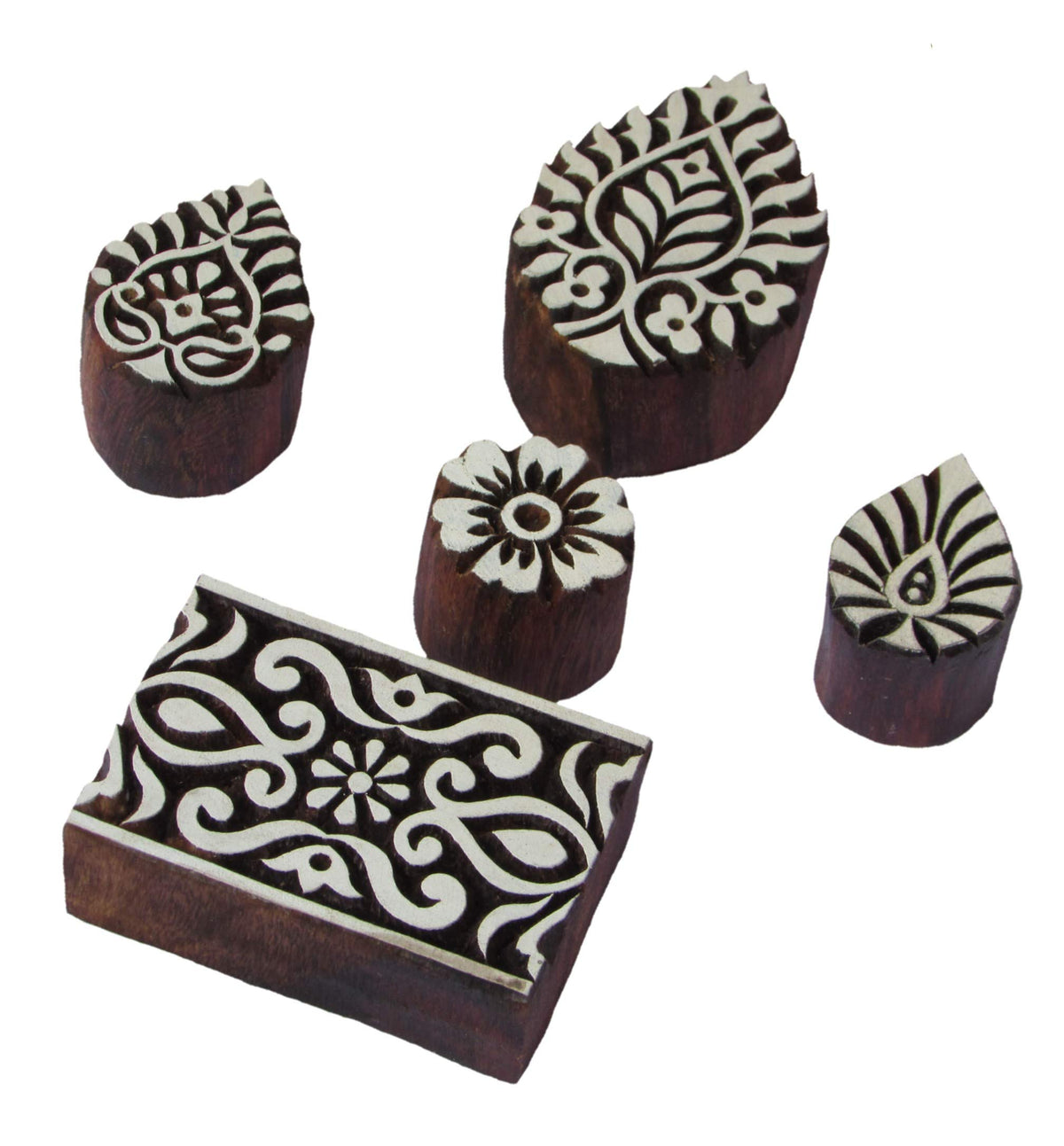 ANHANDICRAFTS Wooden Printing Stamps Blocks for Fabrics, Stamp Use on Fabrics, Paper etc 