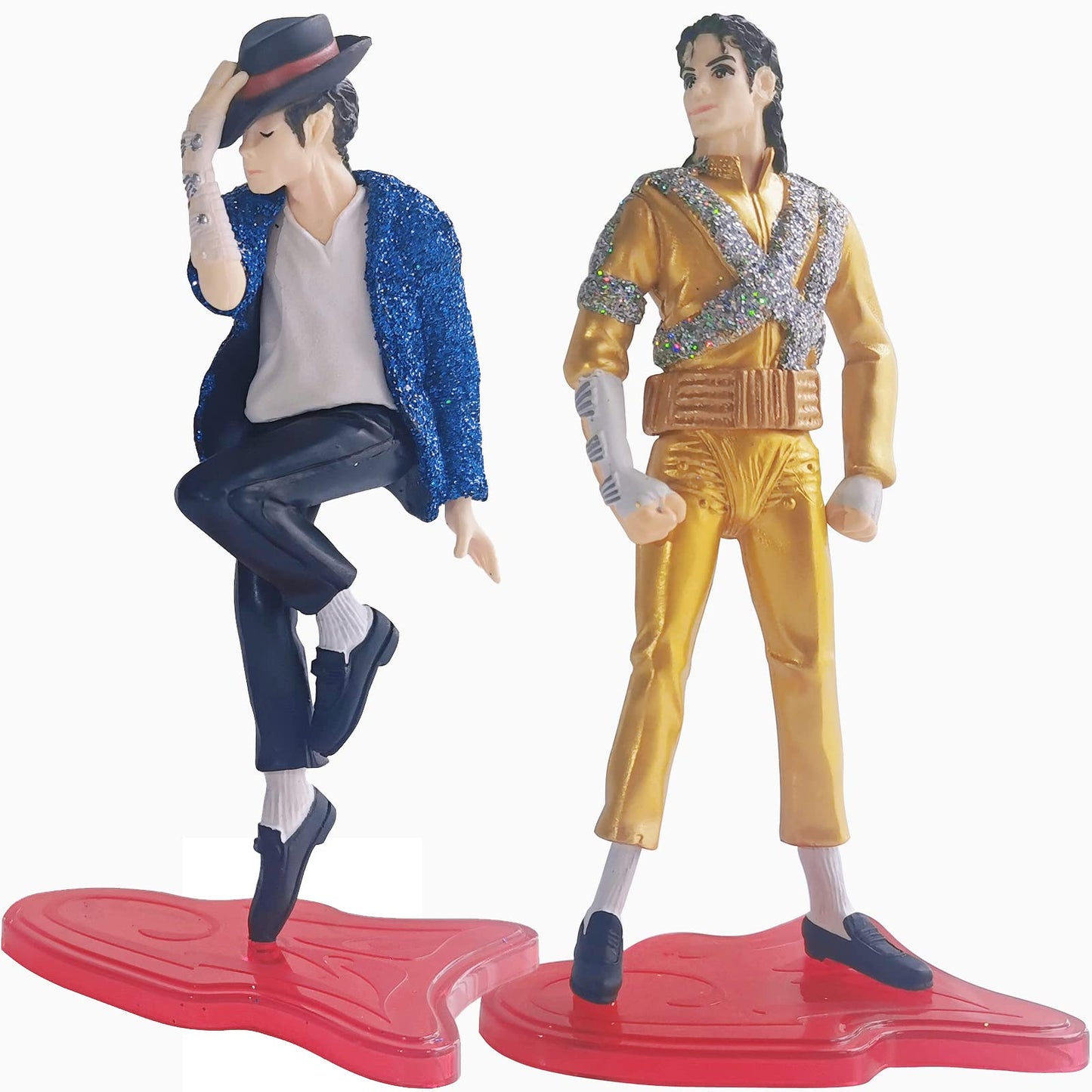 Bomjjor 5 Pack Action Figure Dolls Rock King Classic Album Figure Playset (Colourful Version 5Pc)
