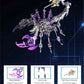 Filaslft 3D Metal Model Kits, Mechanical Scorpion King Purple 3D Metal Puzzle,Steel Warcraft Collection Diy Animal Brain Teasers