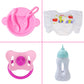 UNICORN ELEMENT 8 Pcs Baby Doll Clothes Set with Diaper Bag, Floral, AGH-1, Textile Materials, Perfect Gift for Kids