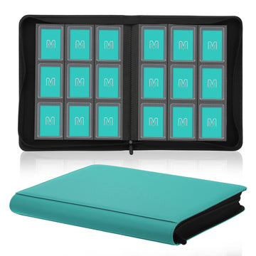 Toploader Binder,Trading Card Binder Storage Hold Up 288 Cards 9-Pocket Top Loader Binder With Sleeves For 3X4 Rigid Toploaders