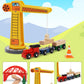 Sainsmart Jr. Wooden Train Set For Toddler, 41Pcs Wood Train Track W/Crane Fits Brio, Thomas, Melissa And Doug, Kids Wood Toy Train For Kids Ages 3+