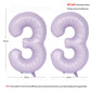 40 In Matte Purple Number Balloons Helium Foil Mylar Balloon Birthday Party Banquet Decoration Digital 33