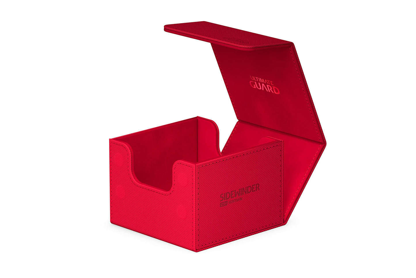 Ultimate Guard Sidewinder 133+, Deck Box For 133 Double-Sleeved Tcg Cards, Red, Magnetic Closure & Microfiber Inner Lining For S