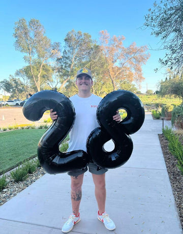 Black Number 8 Balloon 40 Inch, 8 Balloon Number, 8Th Birthday Decorations, Black Party Supplies For Boys Girls