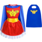 Jeowoqao Toddler Girls Dress Up Costumes, Princess Dress Up Clothes For Little Girls, Kids Dress Up Pretend Play Set With Supergirl Princess Costumes Toy Gift For Girls Ages 3 4 5 6 Years