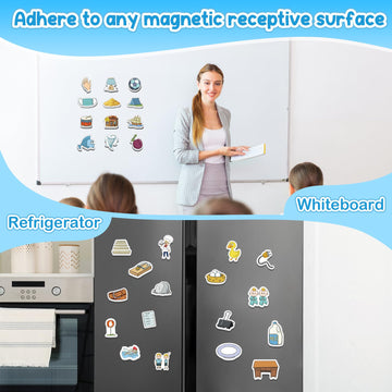 Kasfalci Cvcc & Ccvc Word Games, 50 Magnetic Foam Objects Fridge Magnets For Kids, Speech Therapy Toys For Toddler, Learn To Rea